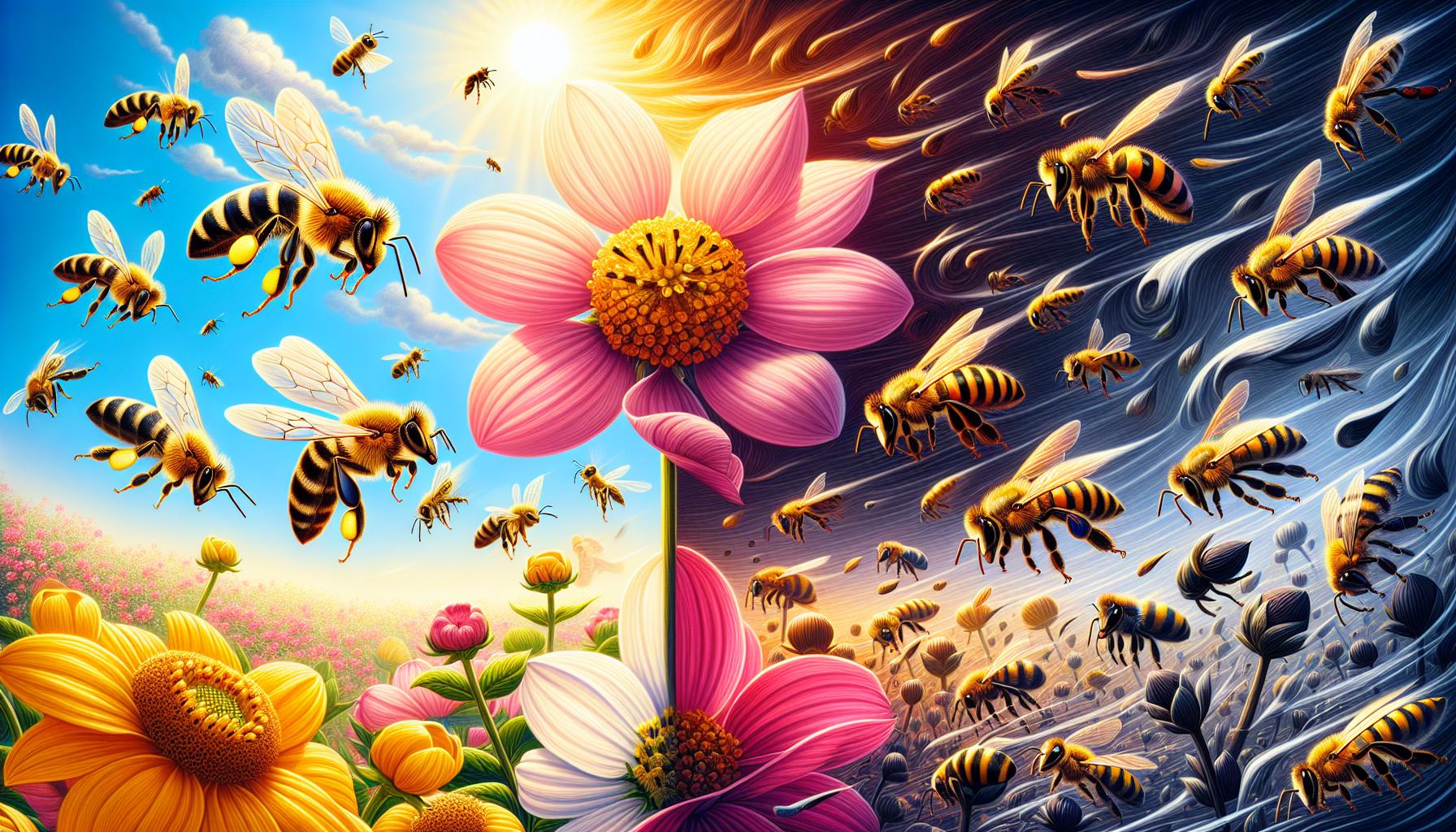 Vliv počasí na aktivitu včel: Důležitost slunečního svitu a větru