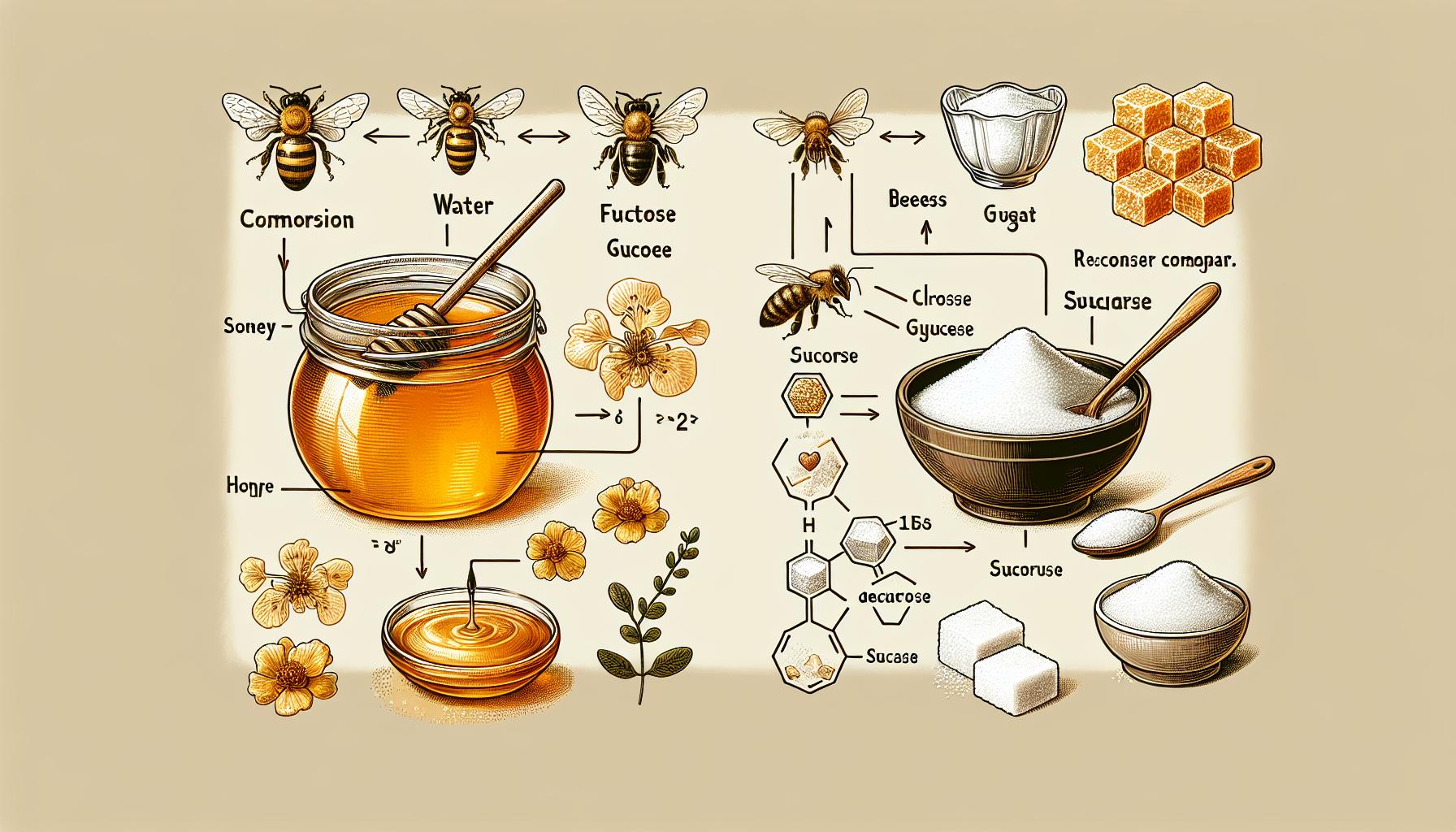 Jak poznat cukr v medu? Triky pro odhalení pravdy 2 Jak se med liší od cukru: Základní rozdíly v složení