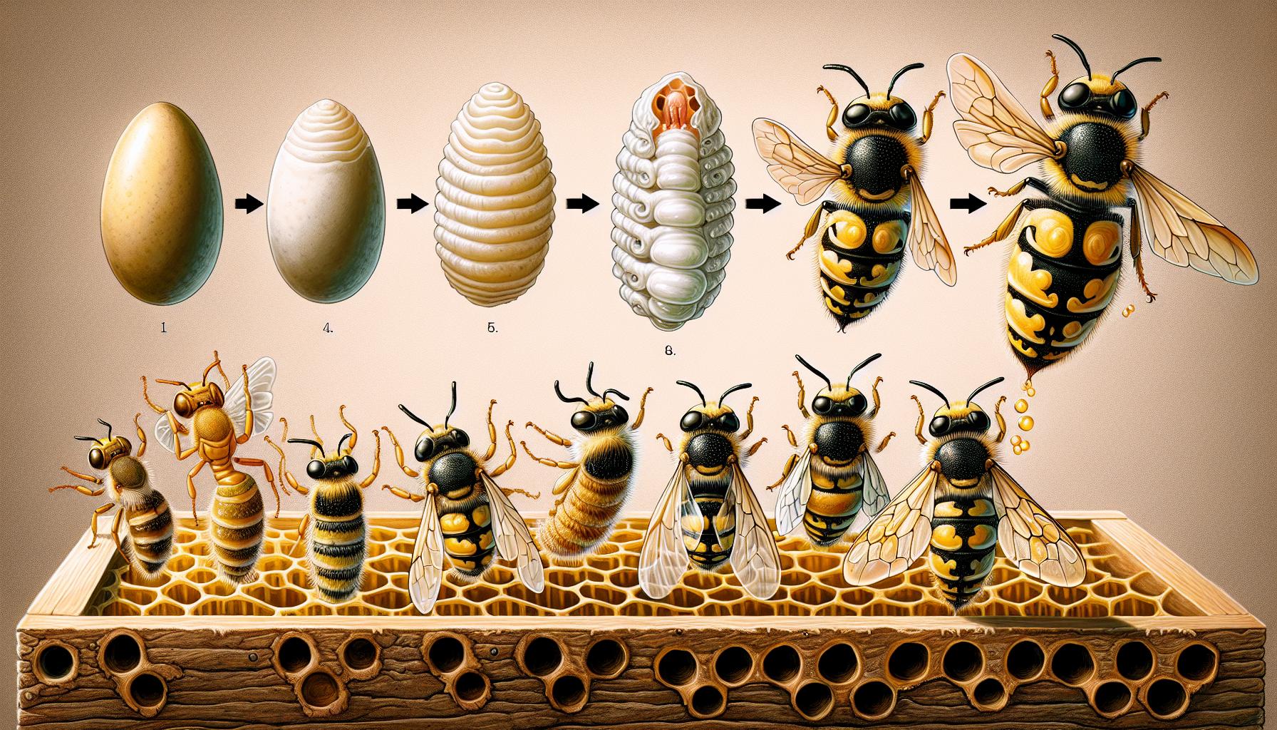 Jak se rodí včelí královna? Cesta k vládě úlu 4 Fáze vývoje včelí královny a její transformační proces